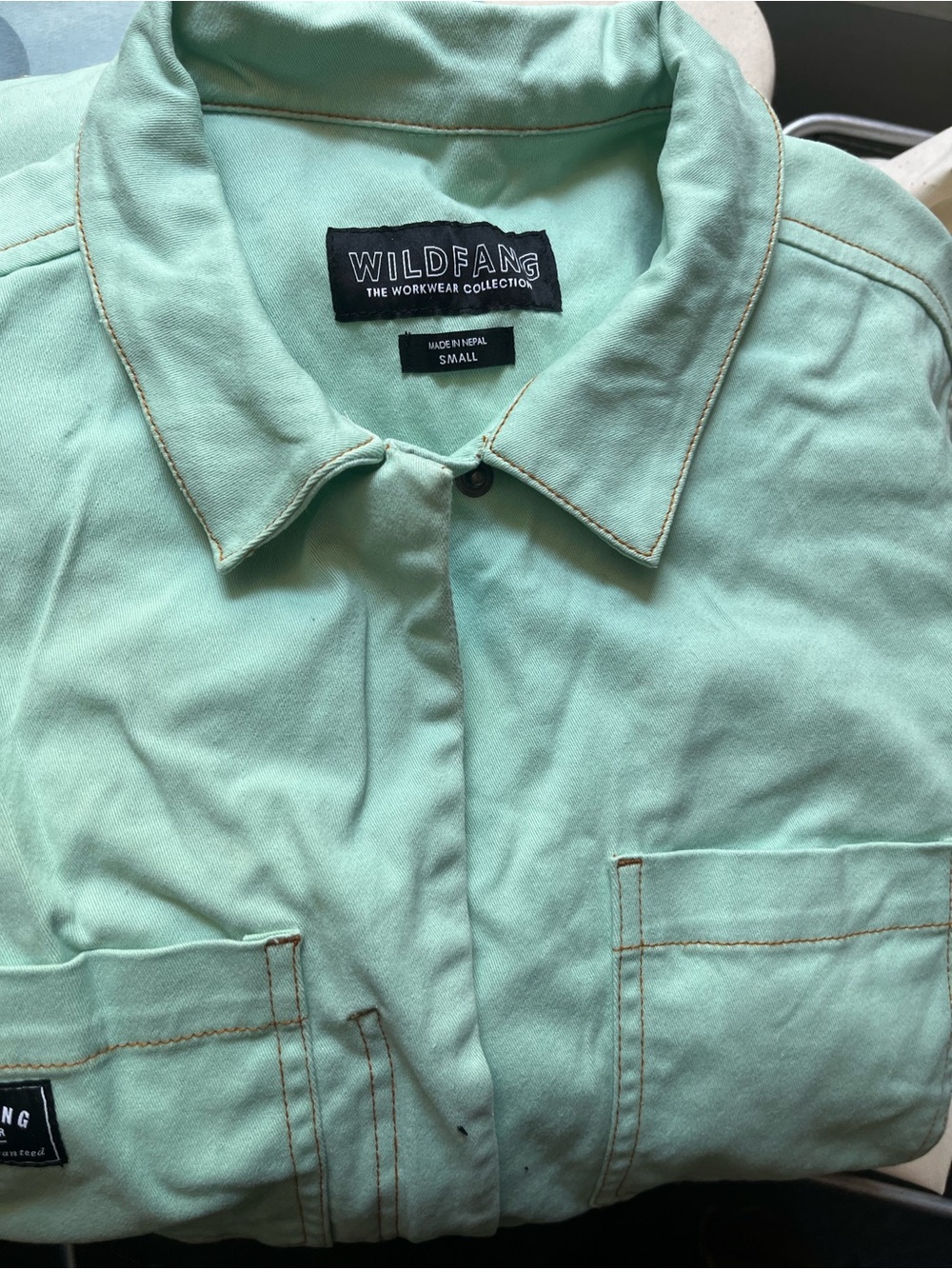Wildfang Mint Green Utility Jumpsuit
